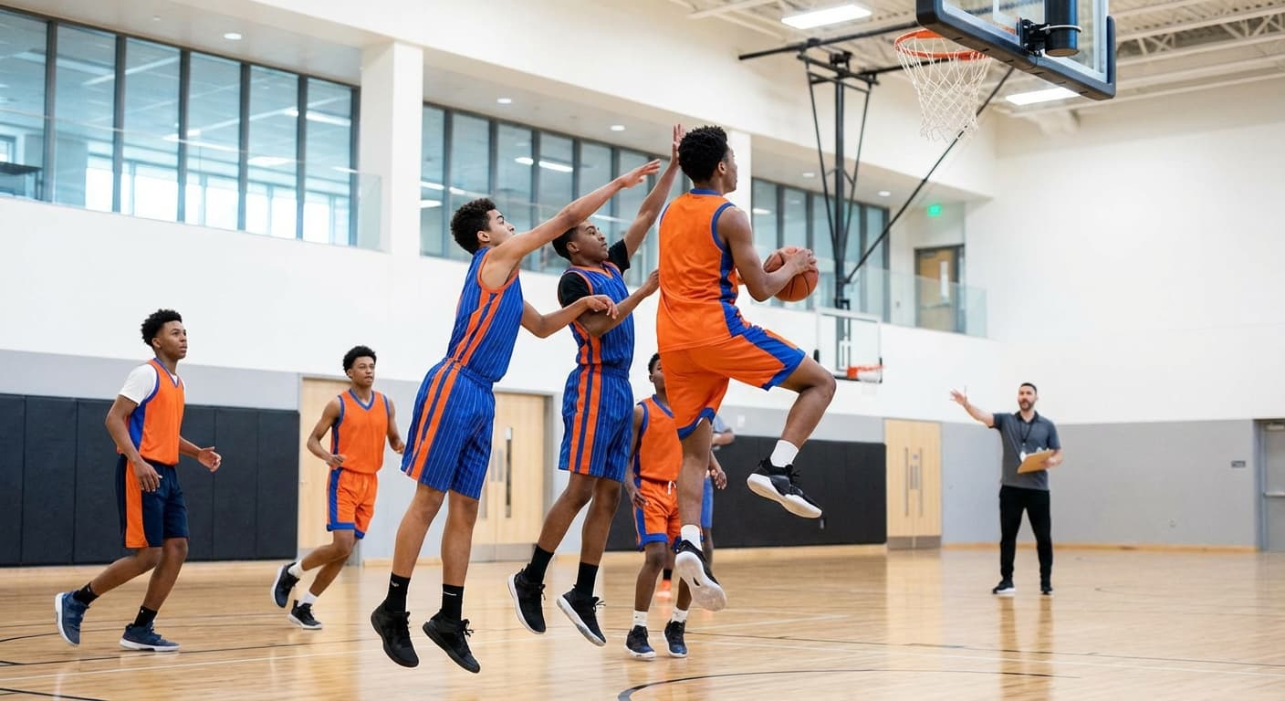 Basketball training session